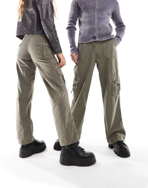 Reclaimed Vintage unisex Y2K pocket cargos in washed khaki