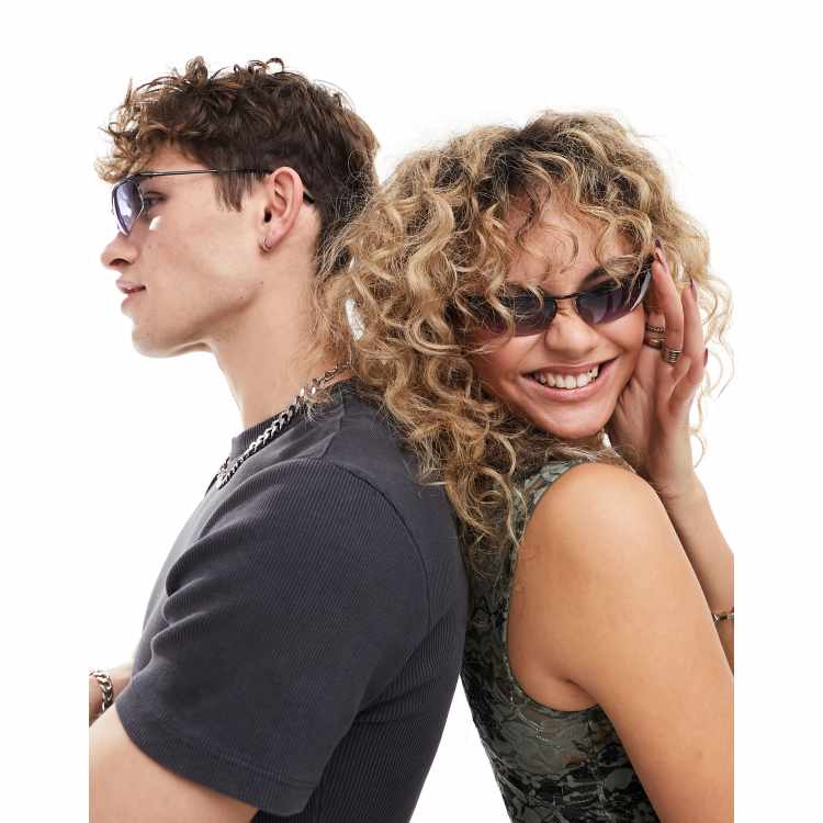 Reclaimed Vintage unisex Y2K visor sunglasses with ombre