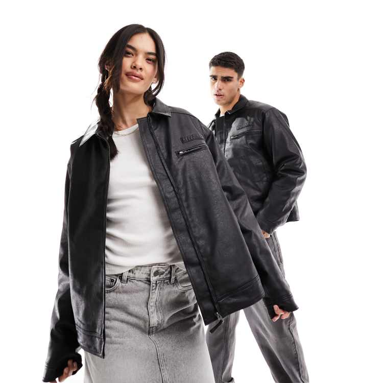 Asos reclaimed vintage leather jacket clearance