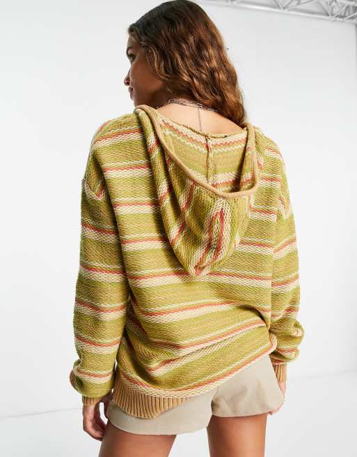 Reclaimed Vintage unisex zip hoodie in vintage stripe