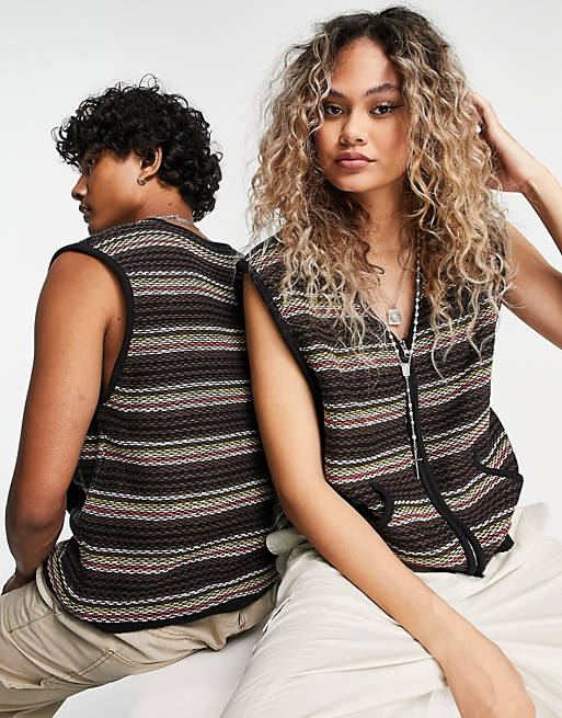 Afvigelse bit svindler Reclaimed Vintage unisex zip up knitted vest | ASOS