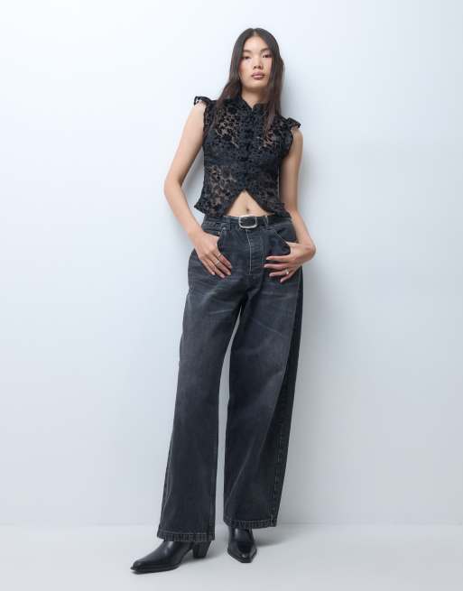 Reclaimed vintage velvet frogging detail front top, 3 of 5