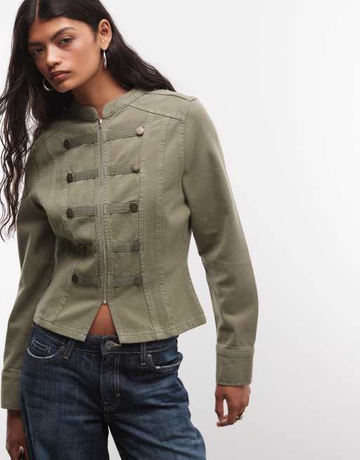 Reclaimed Vintage veste drummer boy en twill kaki