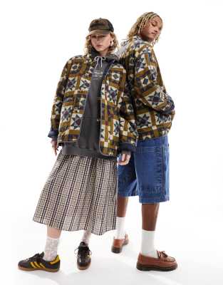 Reclaimed Vintage unisex quilted liner jacket in patchwork - ASOS Price Checker