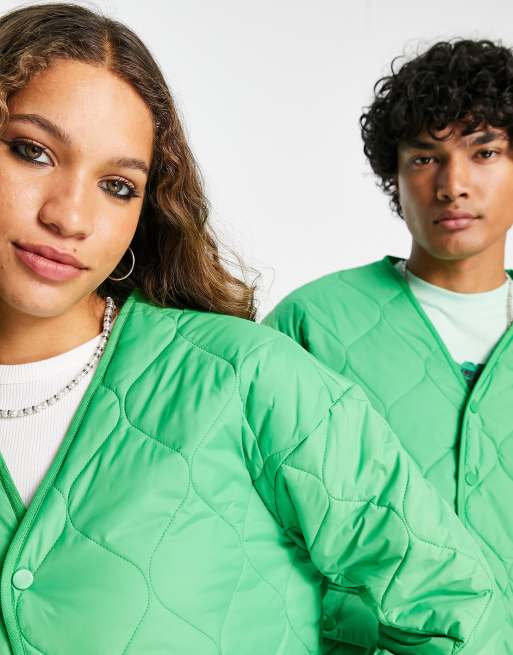 Reclaimed Vintage - Veste matelassée unisexe - Vert, 3 de 4