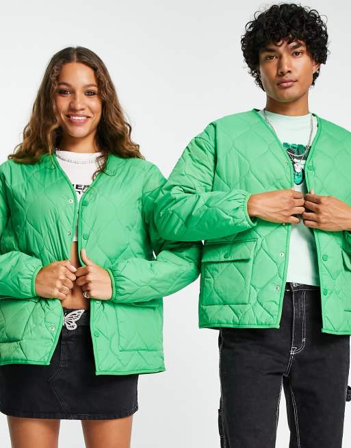 Reclaimed Vintage - Veste matelassée unisexe - Vert, 4 de 4