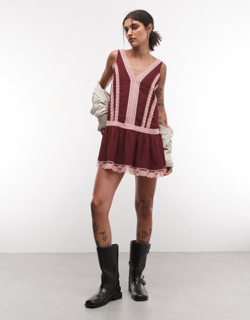 Reclaimed Vintage - vestido amplio de gasa, 1 de 4