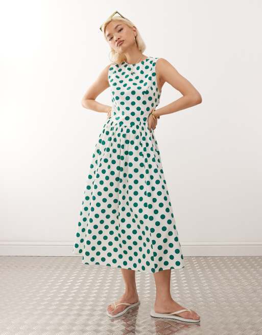 Vestiti Scarpe A Pua Reclaimed Vintage Vestito Midi Dalle Linee