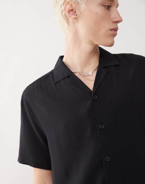Reclaimed Vintage viscose shirt in black - view 2
