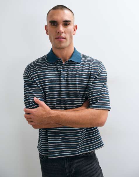 Reclaimed Vintage waffle long sleeve in stripe - view 1