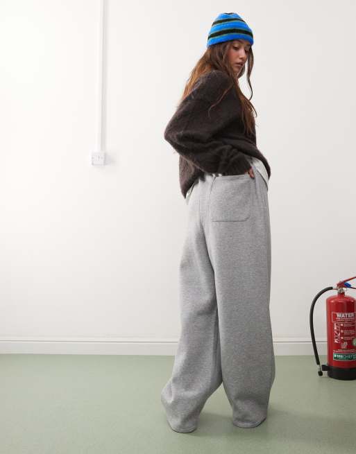 Reclaimed Vintage – Weit geschnittene Jogginghose in meliertem Grau, 5 von 5