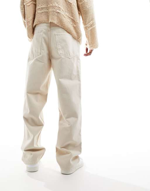 Reclaimed Vintage – Weite Dad-Jeans im 90er-Stil in Steinbeige, 3 von 5