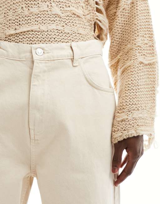 Reclaimed Vintage – Weite Dad-Jeans im 90er-Stil in Steinbeige, 4 von 5