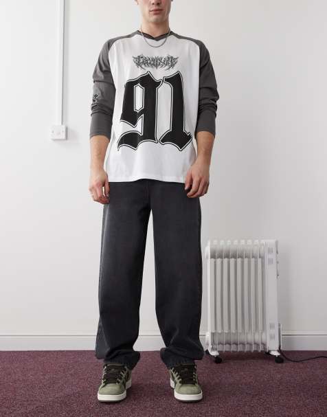 Reclaimed Vintage – Weite Dad-Jeans in verwaschenem Schwarz - view 1