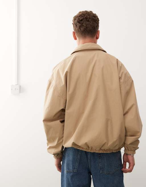 Reclaimed Vintage – Wendbare Harrington-Trainerjacke im Unisex-Design in kariertem Hellbraun, 4 von 4