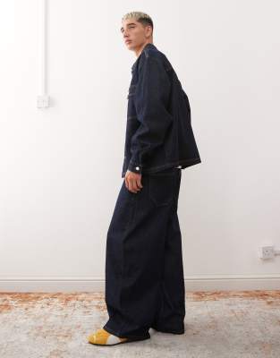 Reclaimed Vintage Western Baggy Jean In Green