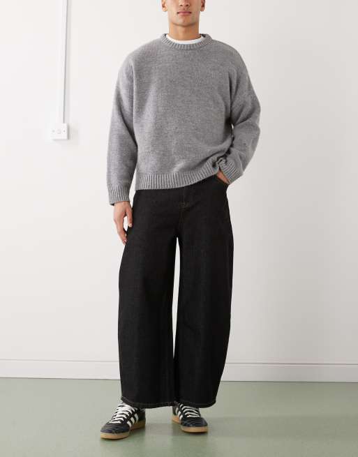 Reclaimed Vintage western baggy jeans in black