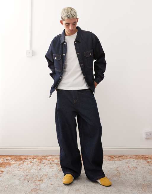 Reclaimed Vintage - Western baggy jeans in indigo, deel van co-ord set, 3 van 5