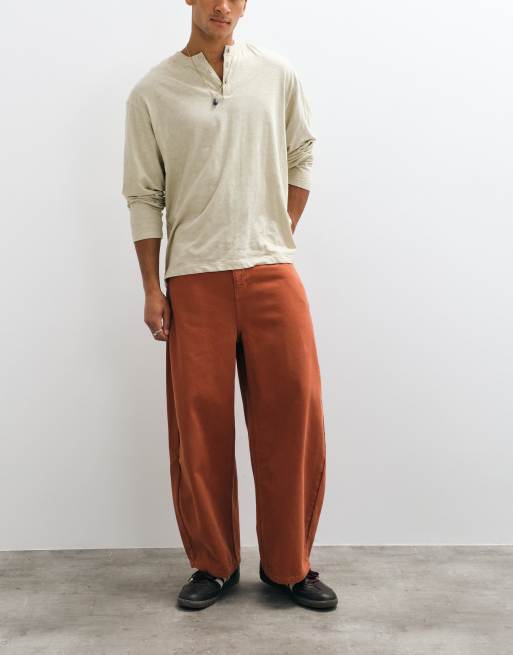 Reclaimed Vintage western baggy jeansæt i rust, 3 af 5