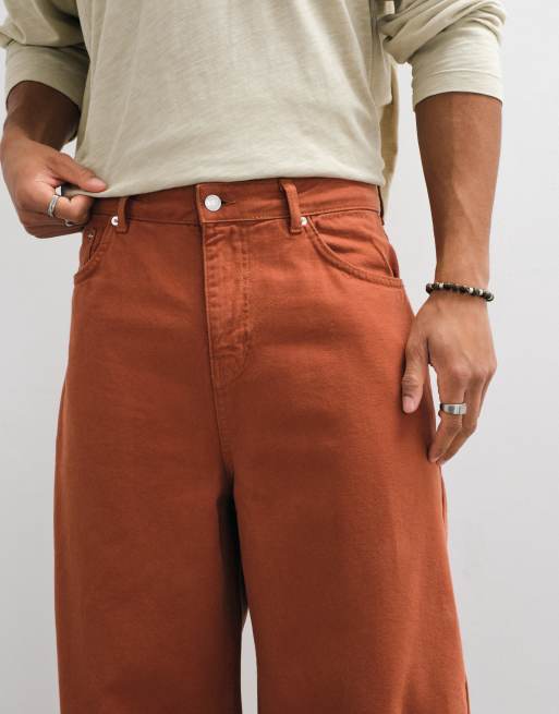 Reclaimed Vintage western baggy jeansæt i rust, 5 af 5