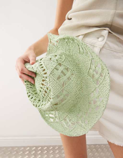 Reclaimed Vintage cowboy hat in pastel green