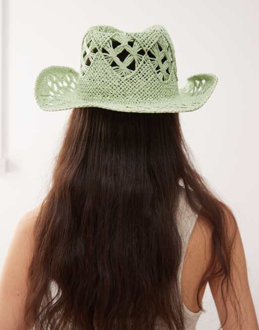 Reclaimed Vintage cowboy hat in pastel green