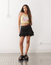 Reclaimed Vintage denim mom shorts in washed blue