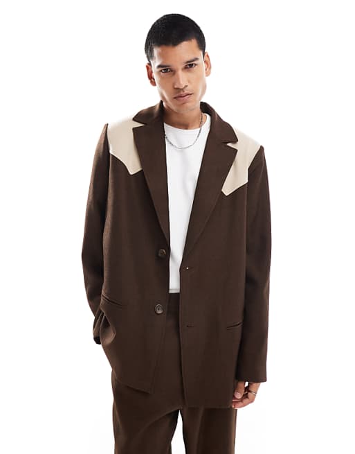 Faux Fur Patchwork Lapel Double-breasted Blazer Jacket Faux Fur Patchwork Lapel Double-breasted Blazer Jacket