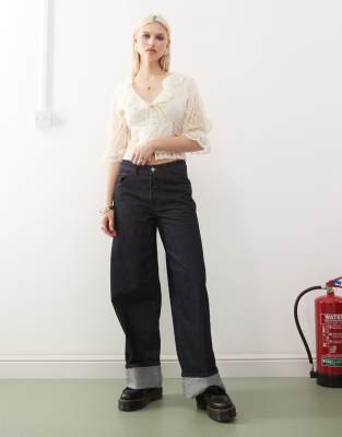 Reclaimed Vintage Western Top With Lace