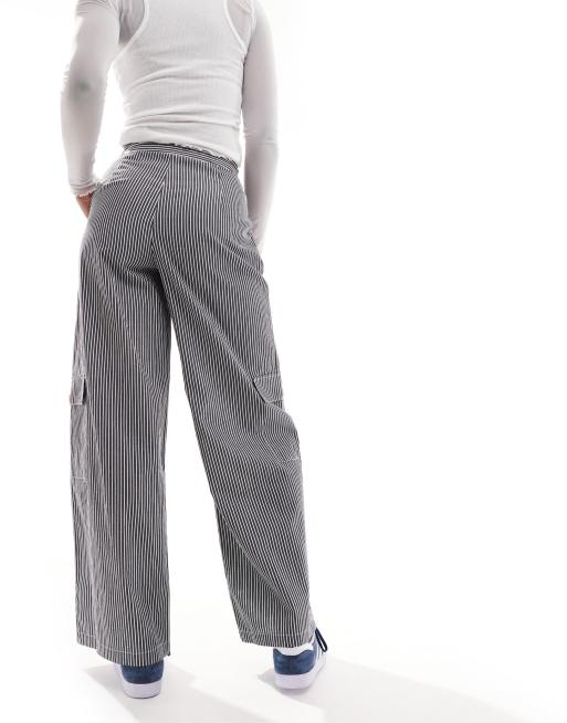 Pinstripe denim jeans clearance