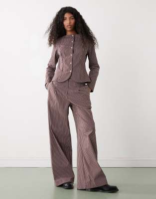 Reclaimed Vintage Wide Leg Pants In Multi