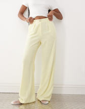 Reclaimed Vintage relaxed baggy pull on pants in burgundy check