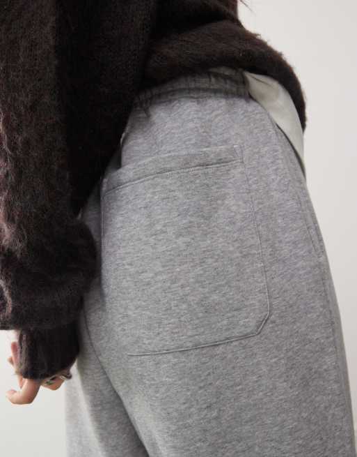Reclaimed Vintage unisex wide leg sweatpants in gray heather