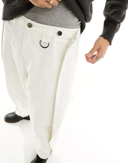 Reclaimed Vintage wrap balloon pants in ecru | ASOS
