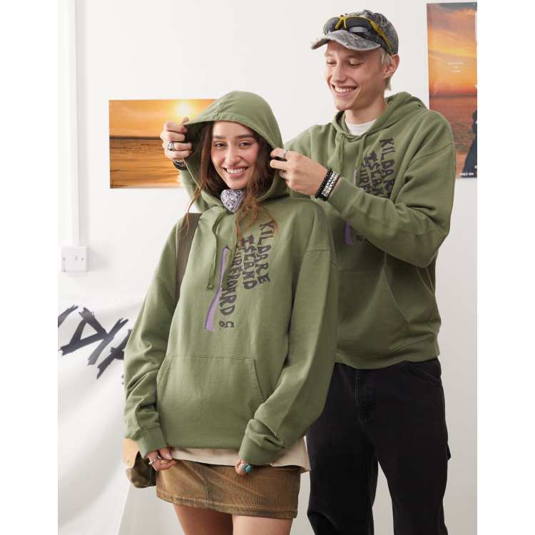 Reclaimed Vintage x Outer Banks unisex Kildare Island hoodie in washed khaki ASOS
