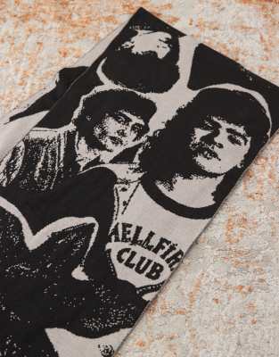 Reclaimed Vintage X Stranger Things Character Scarf In Gray