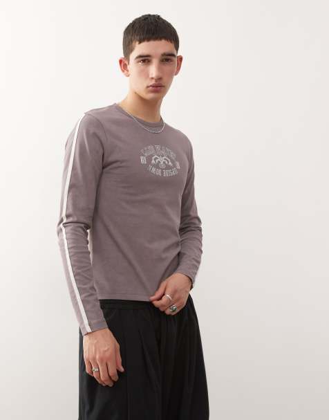 Reclaimed Vintage x Stranger Things slim fit tee with upside logo in washed brown - view 1