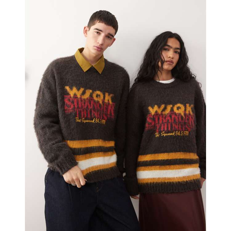 Reclaimed Vintage x Stranger Things Unisex oversized knit sweater