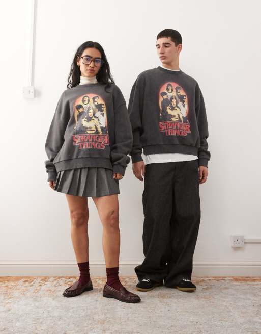 Reclaimed Vintage x Stranger Things Unisex oversized sweatshirt