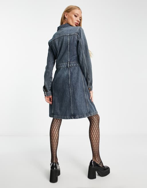 Reclaimed Vintage y2k longline denim jacket