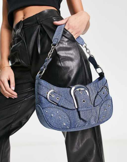 Reclaimed Vintage y2k shoulder bag in denim