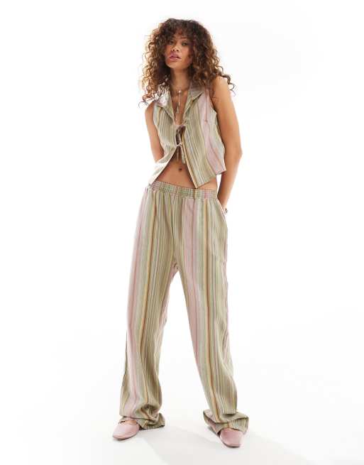 Reclaimed Vintage – Zestaw w paski w stylu vintage