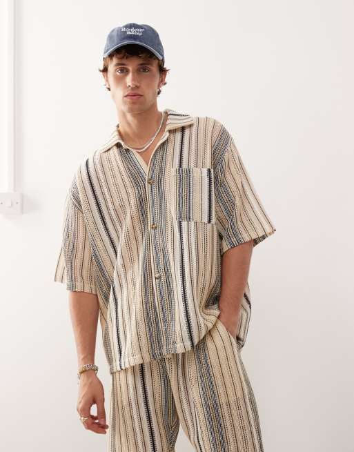 Reclaimed Vintaged knit shorts in stripes - part of a set