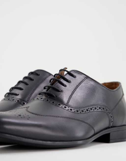 Red Tape - Brogue Oxford schoenen van leer met veters in zwart, 3 van 4