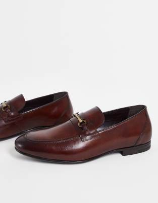 Red Tape - Brune Loafers I Læder Med Metalspænde