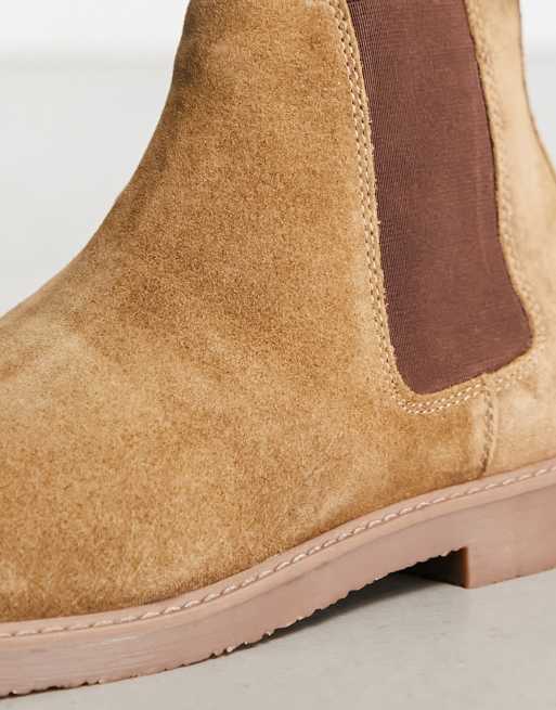 Red Tape Chelsea Boots Tan Suede, $50, Asos