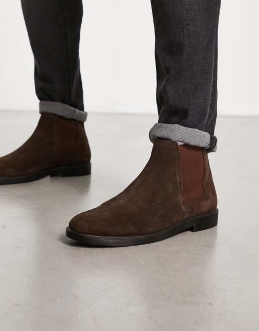 Red Tape Chelsea Boots Tan Suede, $50, Asos