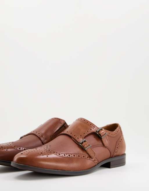 Red Tape - Chaussures derby en cuir style richelieu - Fauve