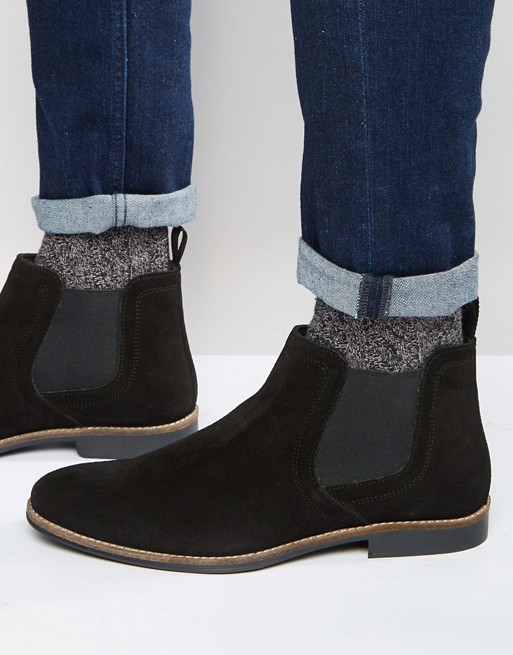 Red Tape Chelsea Boots Black Suede | ASOS