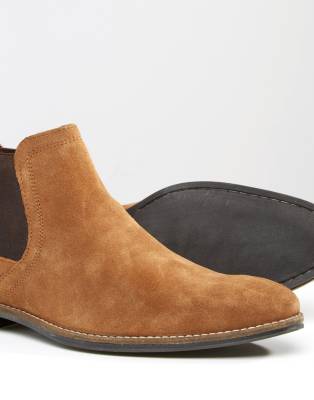 red tape chelsea boots tan suede